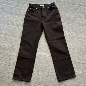 ZARA BROWN JEANS (9374/261) high - rise regular length